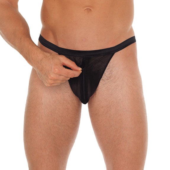 Mens Black GString With Pouch – product image for adult pleasure and intimacy