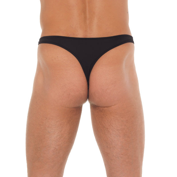 Mens Black GString With Metal Hoop Connectors – Explore Enhanced Intimacy | Discreet UK Shipping