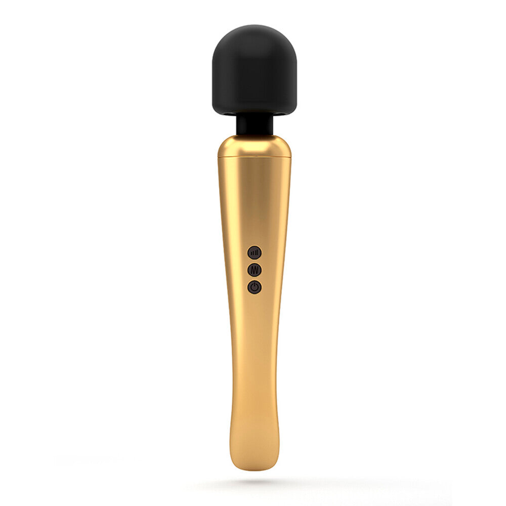 Dorcel Rechargeable Mega Wand Gold – ergonomic wand massager for full-body stimulation