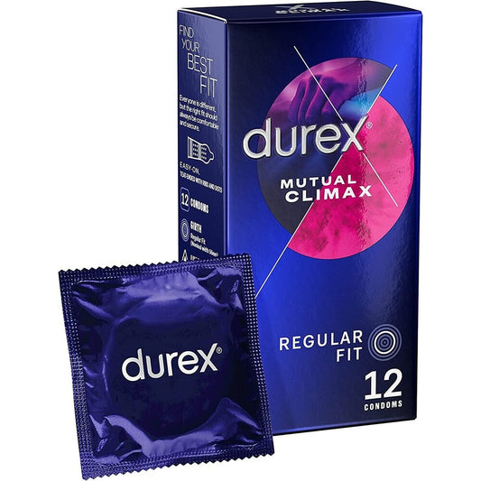 Durex Mutual Climax Regular Fit Condoms 12 Pack – product image for adult pleasure and intimacy
