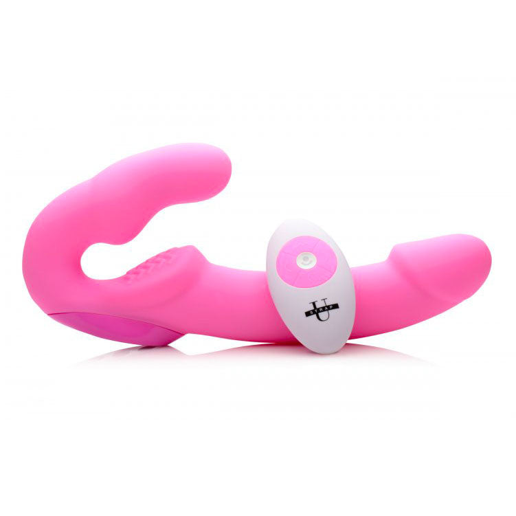 Strap U Urge Rechargeable Vibrating Strapless Strap On With Remo