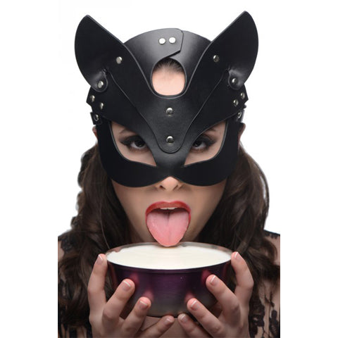 Master Series Naughty Kitty Cat Mask – fetish hood with breathable, stretchable design