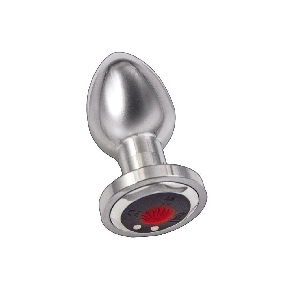 Ass Sation Remote Vibrating Butt Plug Silver