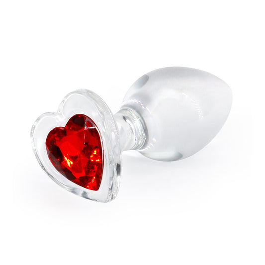 Crystal Desires Glass Heart Medium Butt Plug – product image for adult pleasure and intimacy
