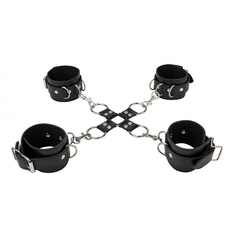 Shots Ouch Leather Hand And Leg Cuffs – product image for adult pleasure and intimacy