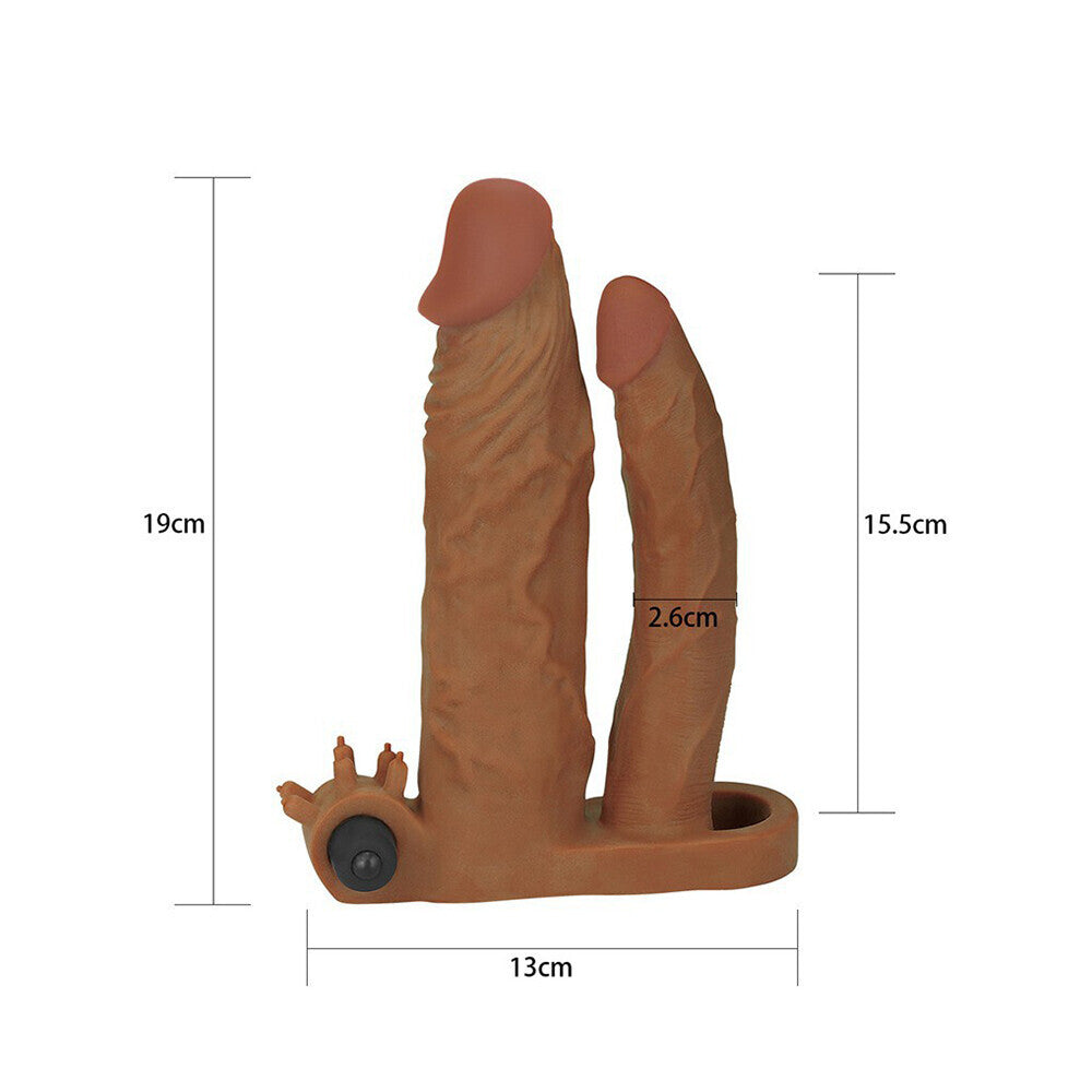 Lovetoy 2 Inch Vibrating Double Pleasure Extender – Explore Enhanced Intimacy | Discreet UK Shipping