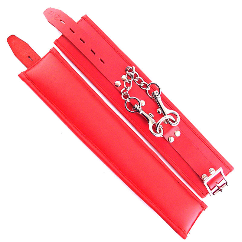 Rouge Garments Ankle Cuffs Padded Red – product image for adult pleasure and intimacy