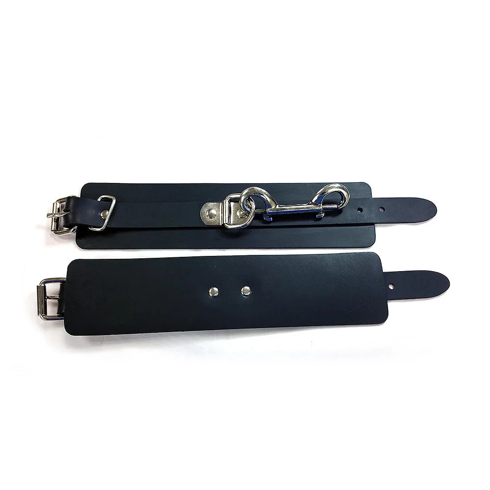 Rouge Garments Black Rubber Wrist Cuffs – Explore Enhanced Intimacy | Discreet UK Shipping